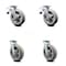 Service Caster 8 Inch Thermoplastic Rubber Caster Set with Roller Bearing 2 Total Lock Brake SCC-TTL30S820-TPRRF-2-S-2 - alternate 1